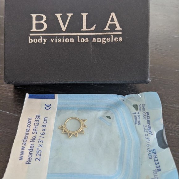 14K Gold BVLA Kasbah Ring Daith Earring - Picture 3 of 7